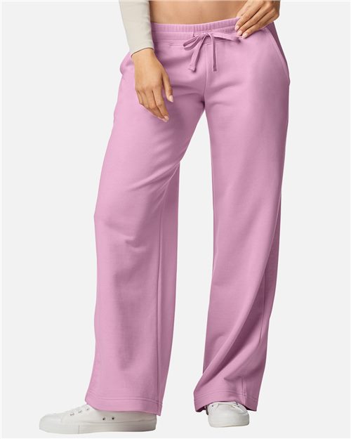 Women's French Terry Wide Leg Pants - styleImage