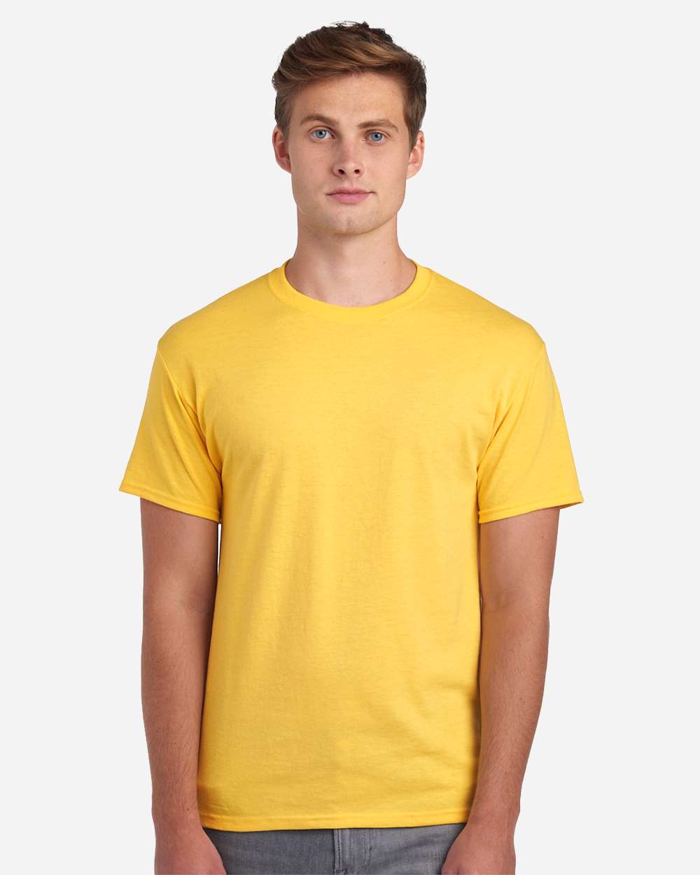 Dri-Power® 50/50 T-Shirt - OnModelFront - B06535418 - Island Yellow
