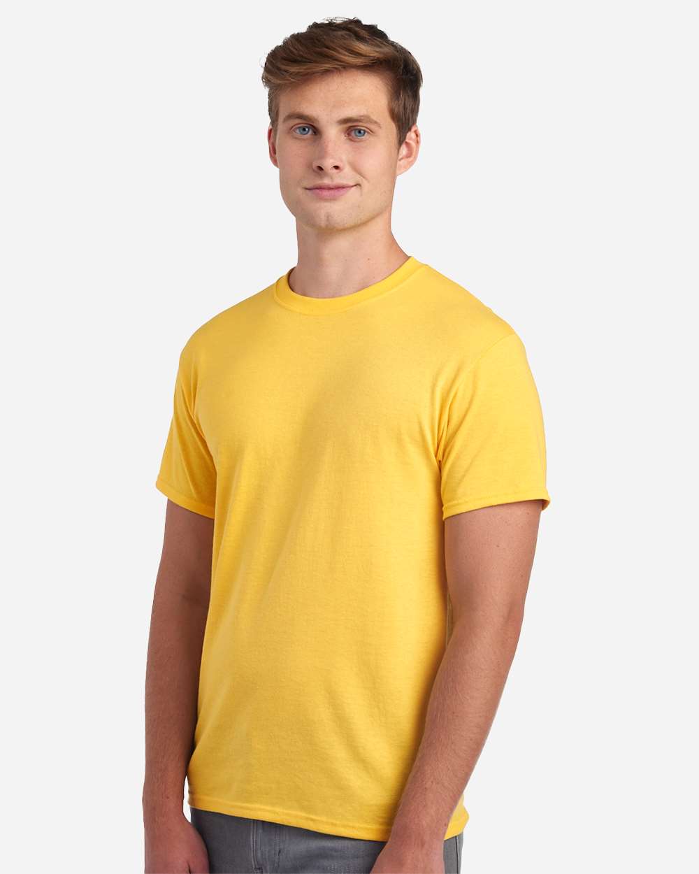 Dri-Power® 50/50 T-Shirt - OnModelSide - B06535418 - Island Yellow
