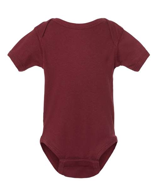 Infant Baby Rib Bodysuit - Front - B30238532 - Maroon