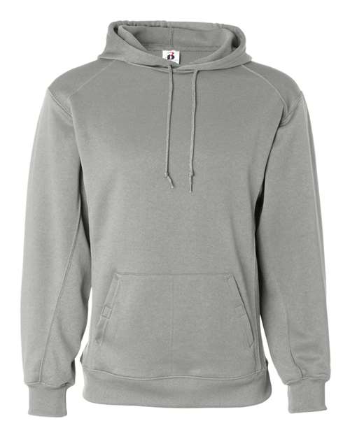 Men's Performance Fleece Hooded Sweatshirt - Front - B84985357 - Silver