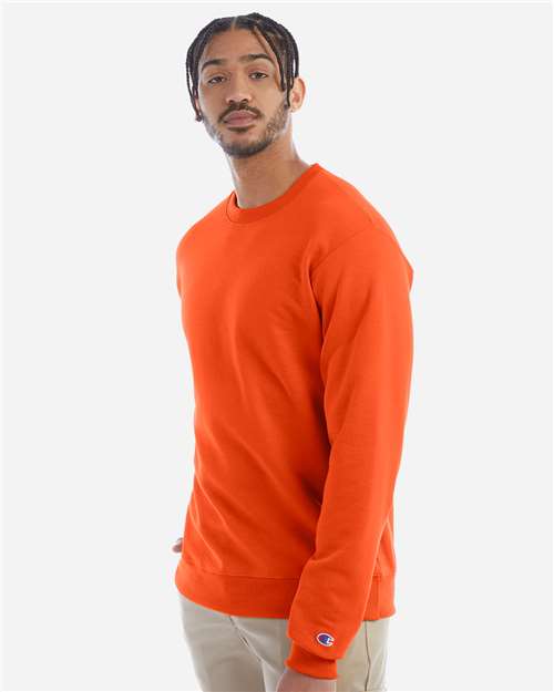 Unisex Powerblend® Crewneck Sweatshirt - OnModelSide - B21284668 - Orange
