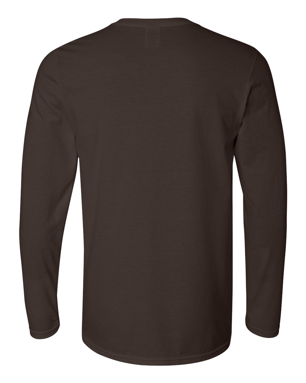 Softstyle® Long Sleeve T-Shirt - Back - B05660053 - Dark Chocolate