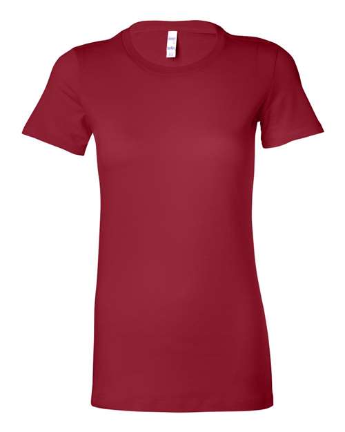Women's Slim Fit Tee - Front - B50306525 - Cardinal