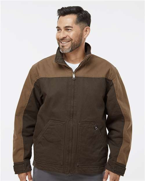 Men's Horizon Boulder Cloth™ Canvas Jacket - OnModelFront - B84667559 - Tobacco/ Field Khaki