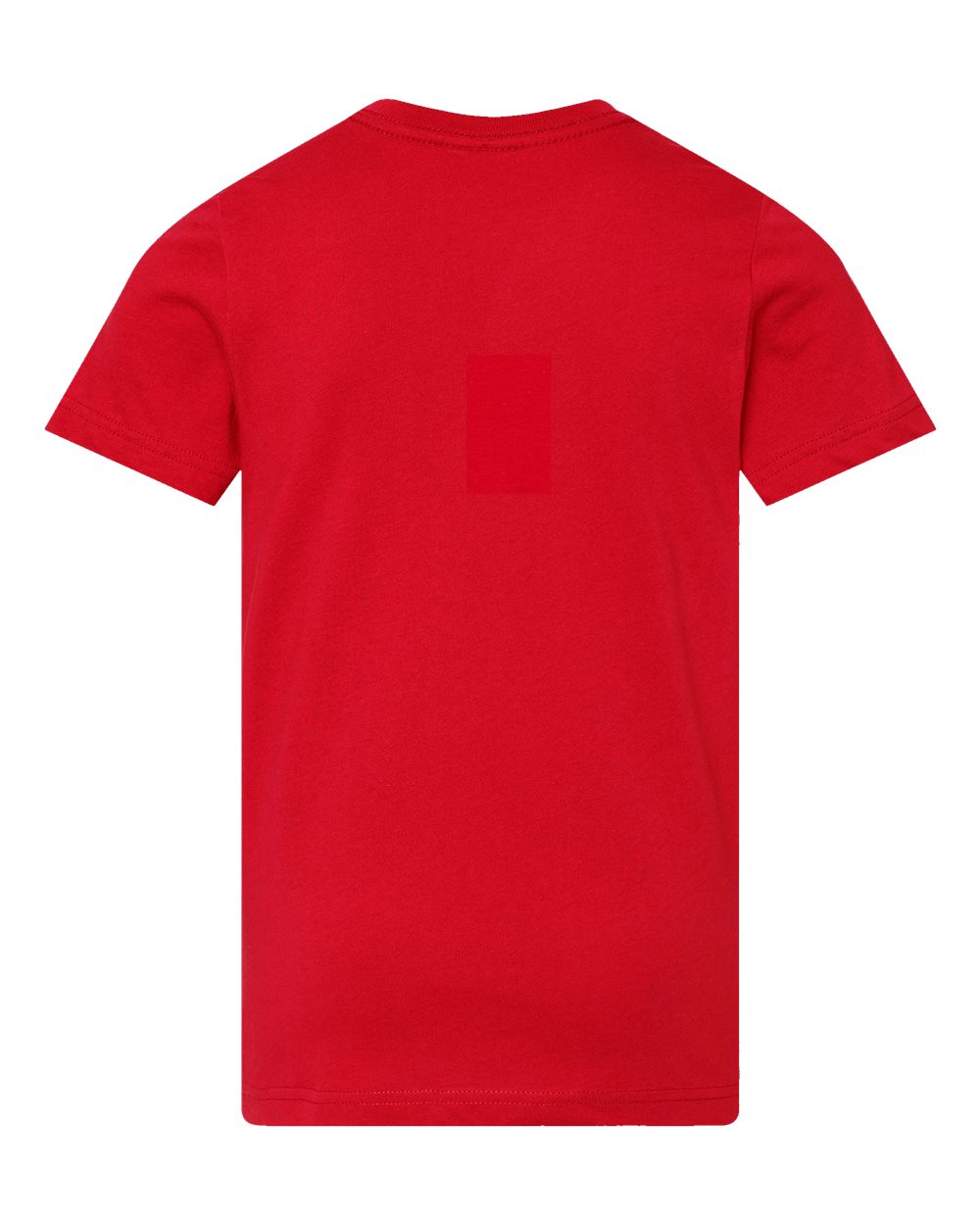 Youth Fine Jersey Tee - Back - B38038702 - Red