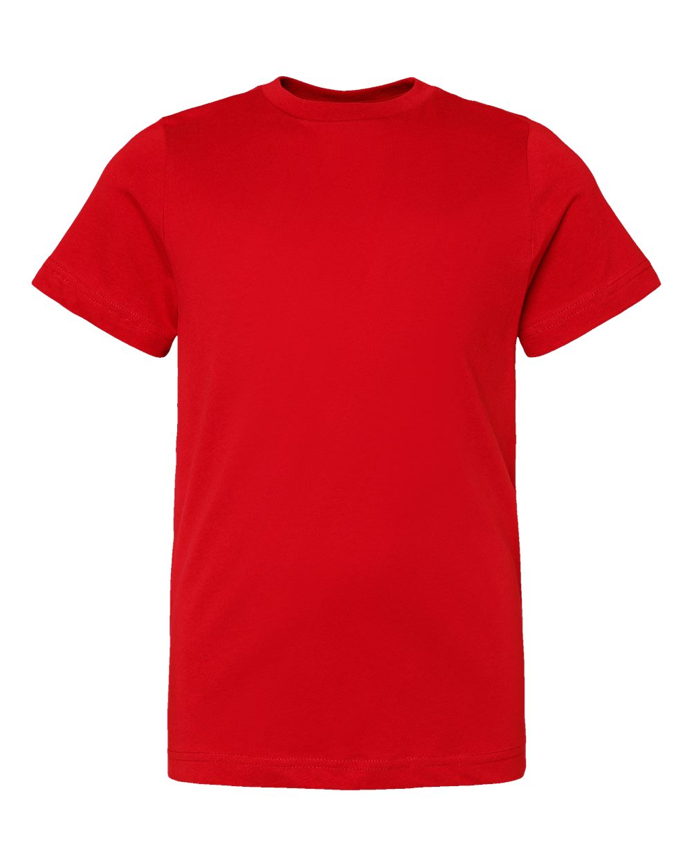 Youth Fine Jersey Tee - Front - B38038702 - Red