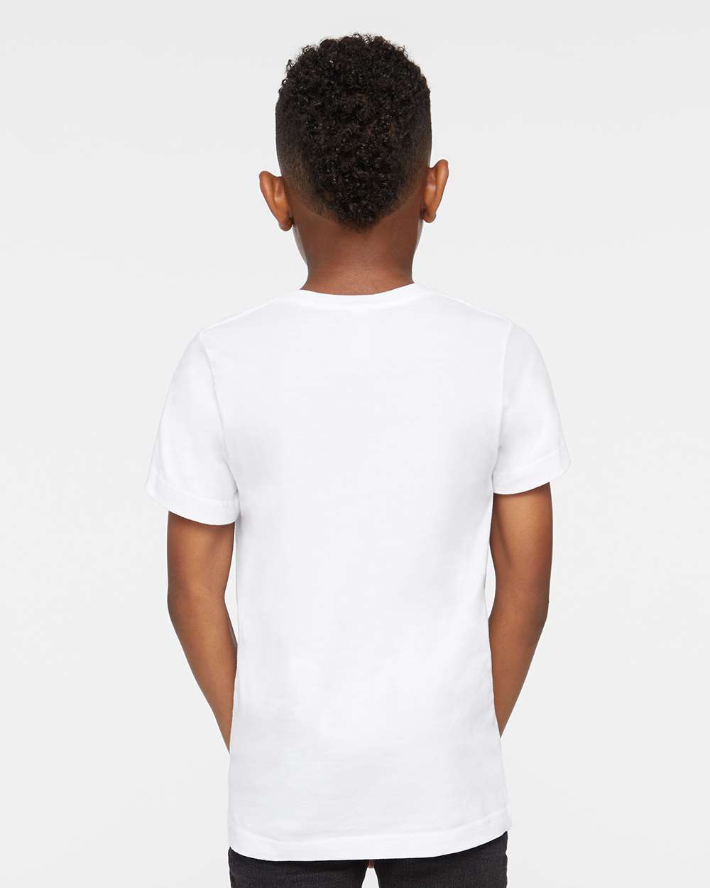 Youth Fine Jersey Tee - OnModelBack - B38038002 - White