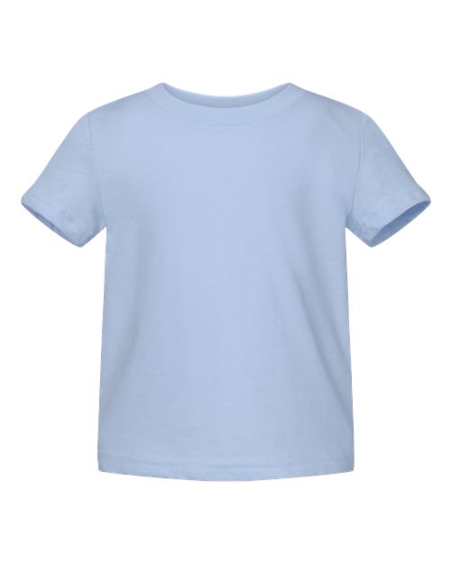 Infant Fine Jersey Tee - Front - B32138252 - Light Blue