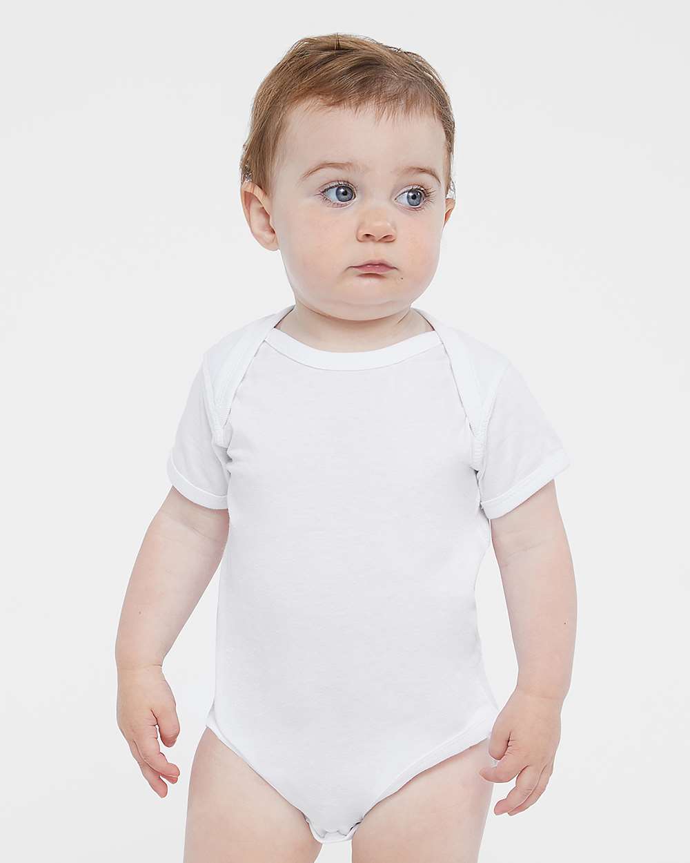 Infant Fine Jersey Bodysuit - OnModelFront - B33438001 - White