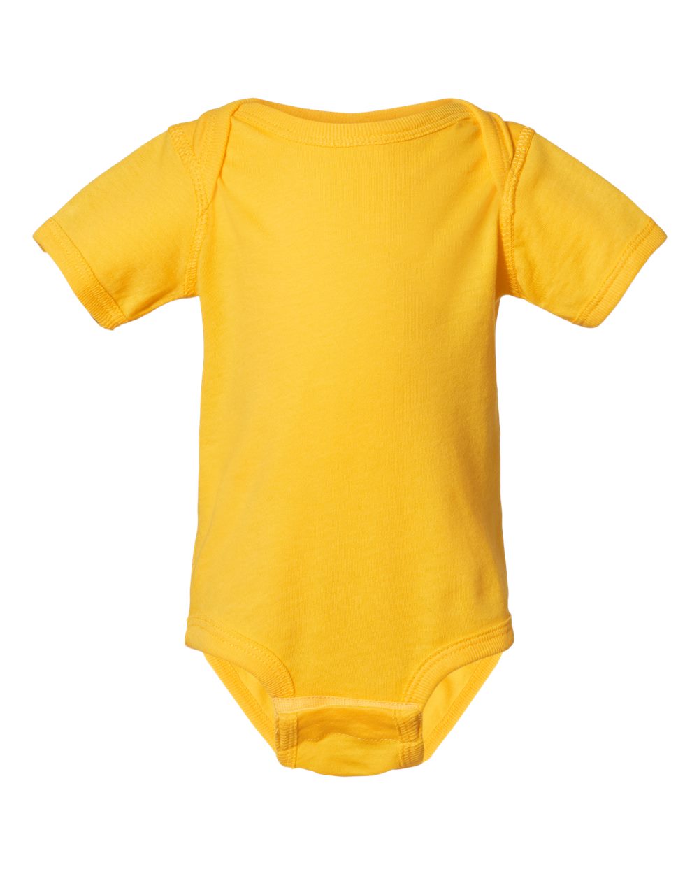 Infant Fine Jersey Bodysuit - Front - B33438401 - Yellow