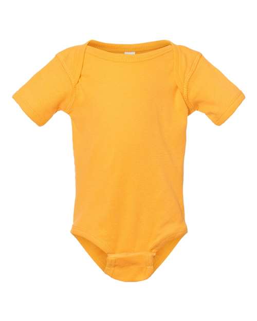 Infant Baby Rib Bodysuit - Front - B30238124 - Gold