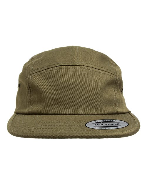 Classic Jockey Flat Bill Cap - Front - B74595640 - Olive
