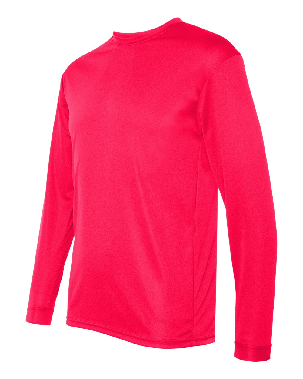 Performance Long Sleeve T-Shirt - Side - B85585275 - Hot Coral