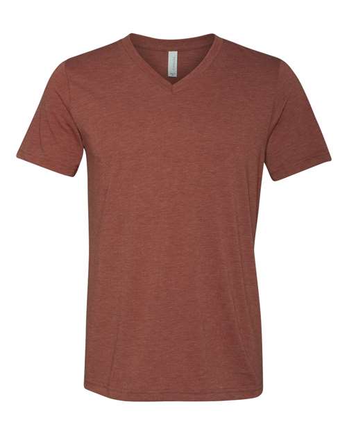 Unisex Triblend V-Neck Tee - Front - B02006552 - Clay Triblend