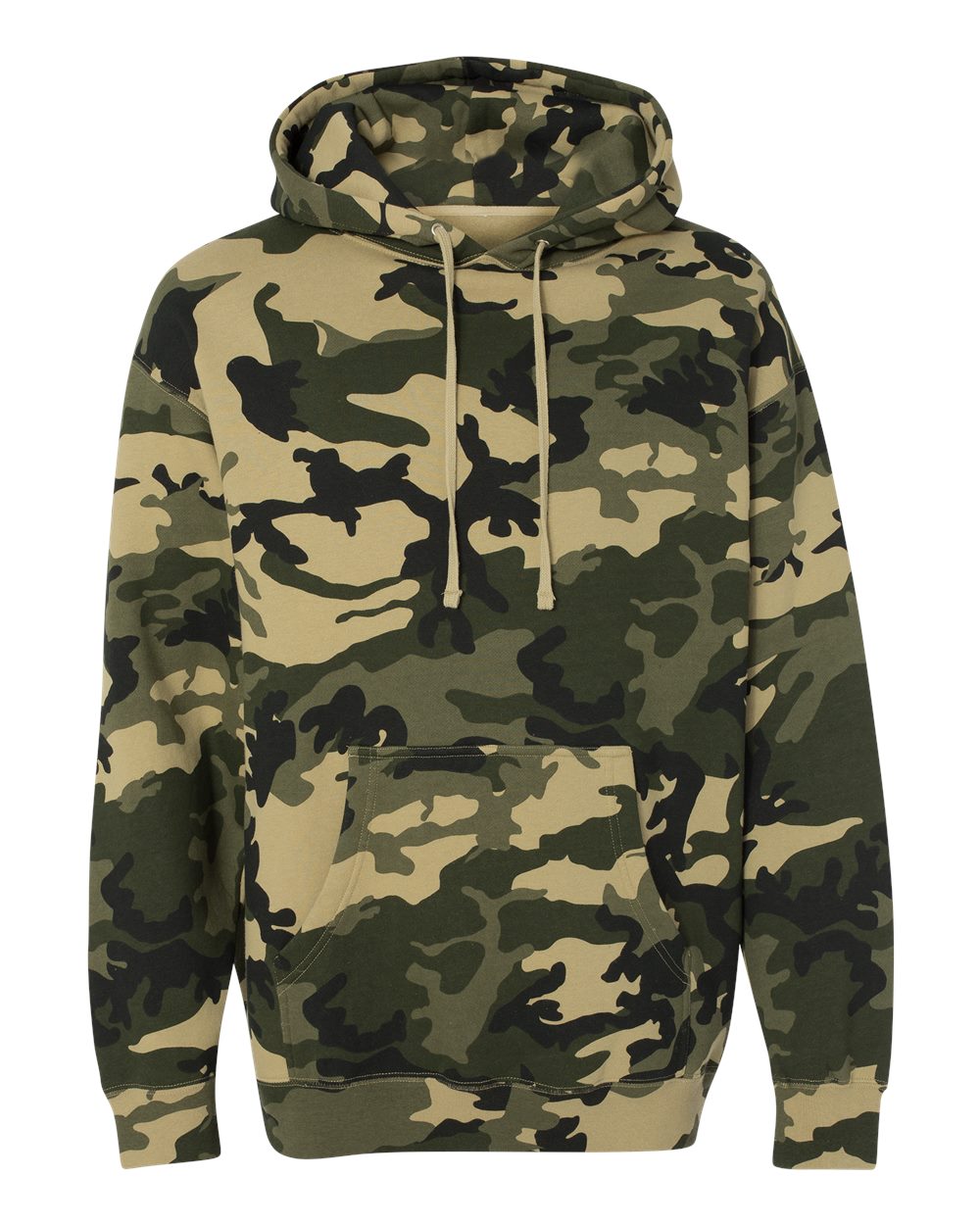 Heavyweight Hooded Sweatshirt - Front - B22276623 - Army Camo