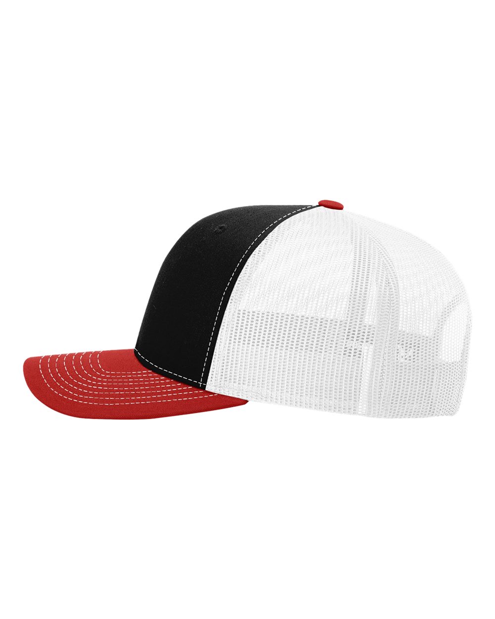 Snapback Trucker Cap - DirectSide - B18095050 - Black/ White/ Red