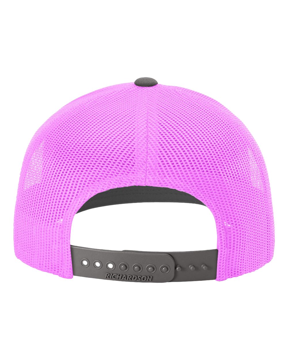 Snapback Trucker Cap - Back - B18095120 - Charcoal/ Neon Pink