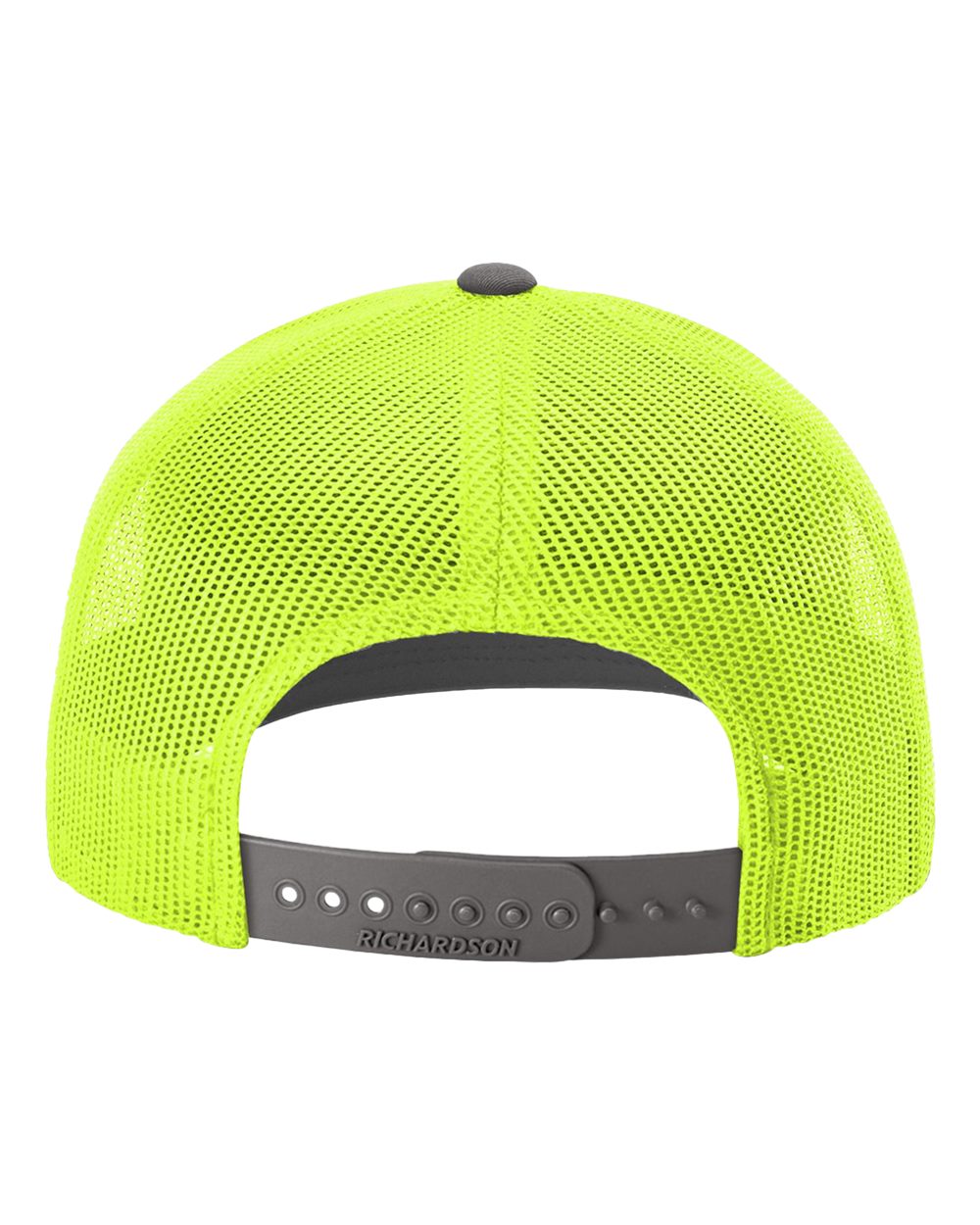 Snapback Trucker Cap - Back - B18095130 - Charcoal/ Neon Yellow