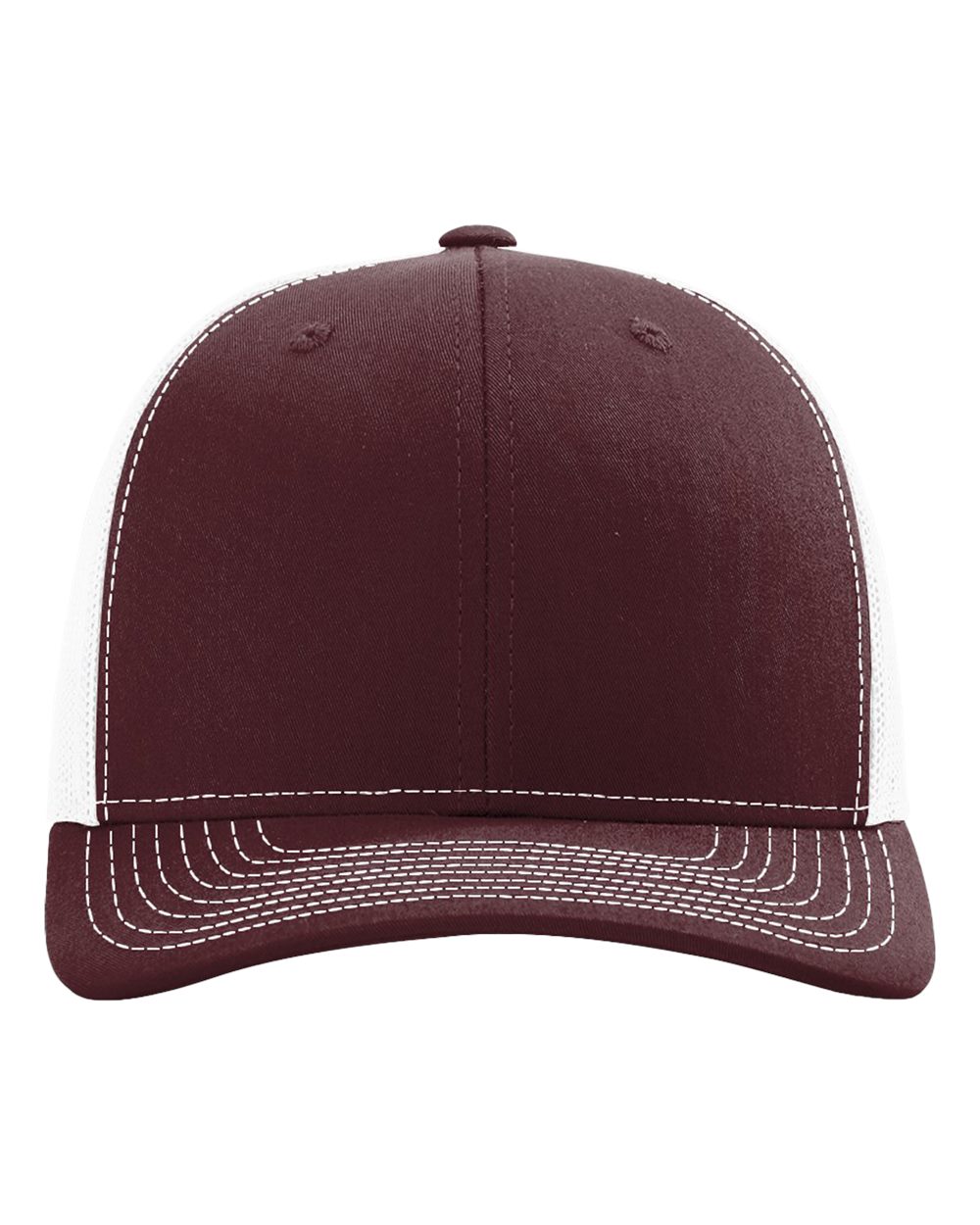Snapback Trucker Cap - Front - B18095530 - Maroon/ White