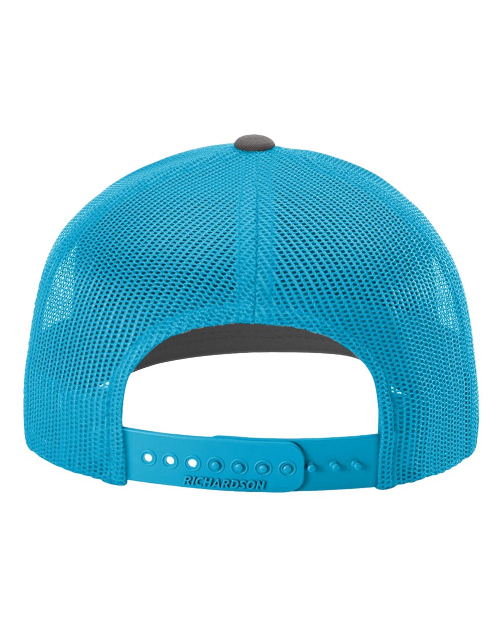 Snapback Trucker Cap - Back - B18095180 - Charcoal/ Neon Blue