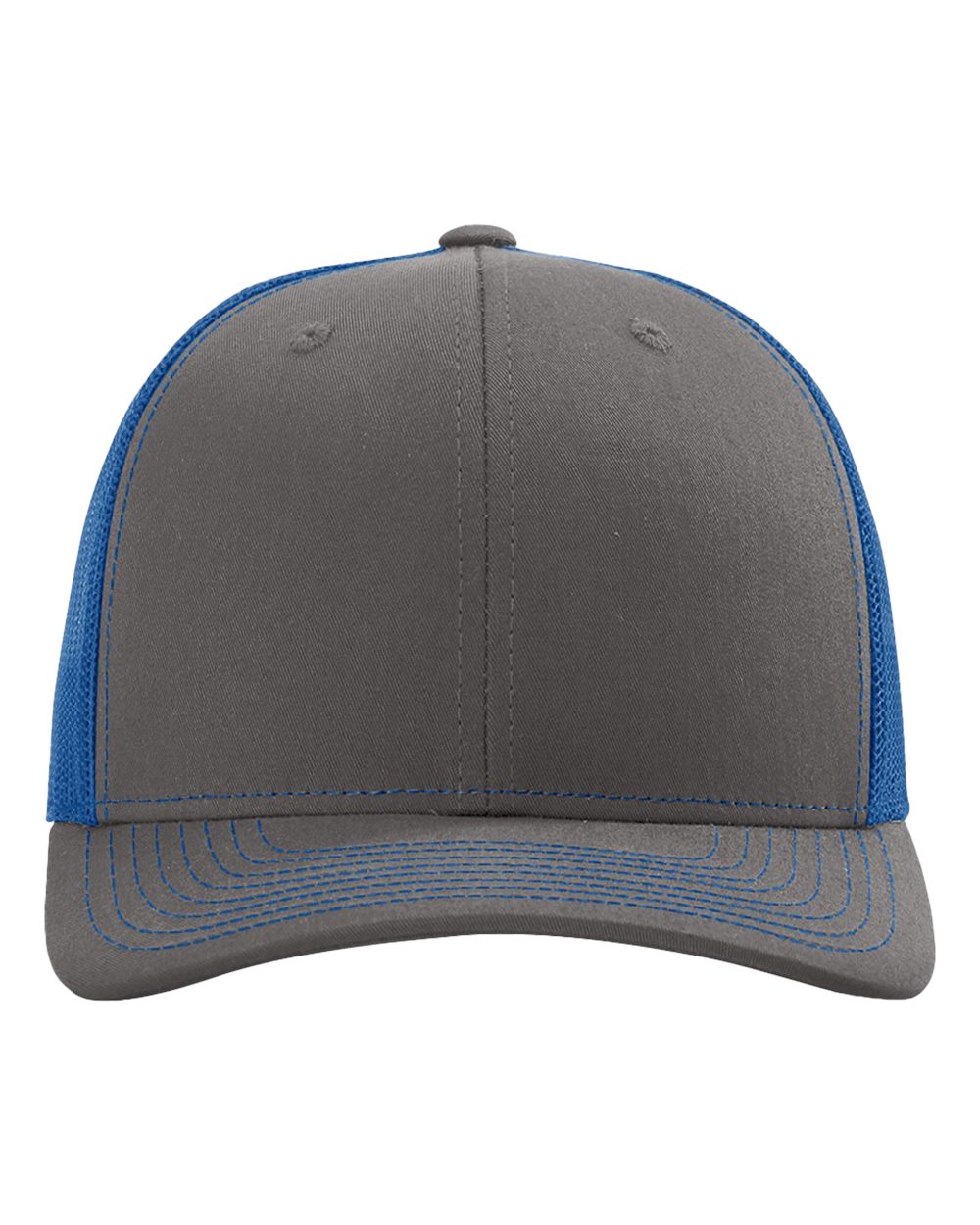 Snapback Trucker Cap - Front - B18095190 - Charcoal/ Royal