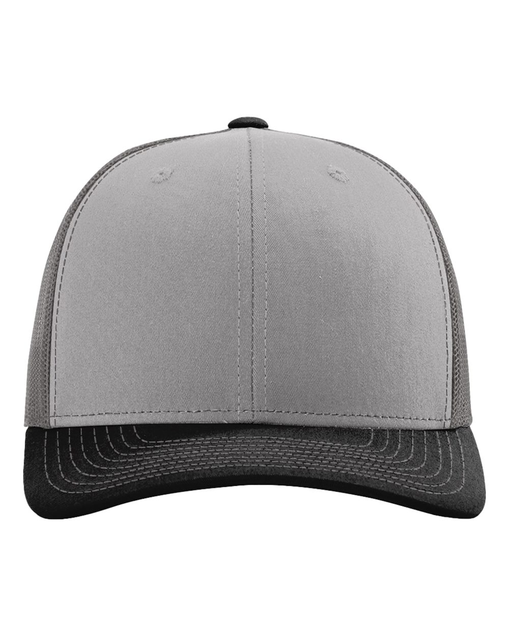 Snapback Trucker Cap - Front - B18095210 - Grey/ Charcoal/ Black