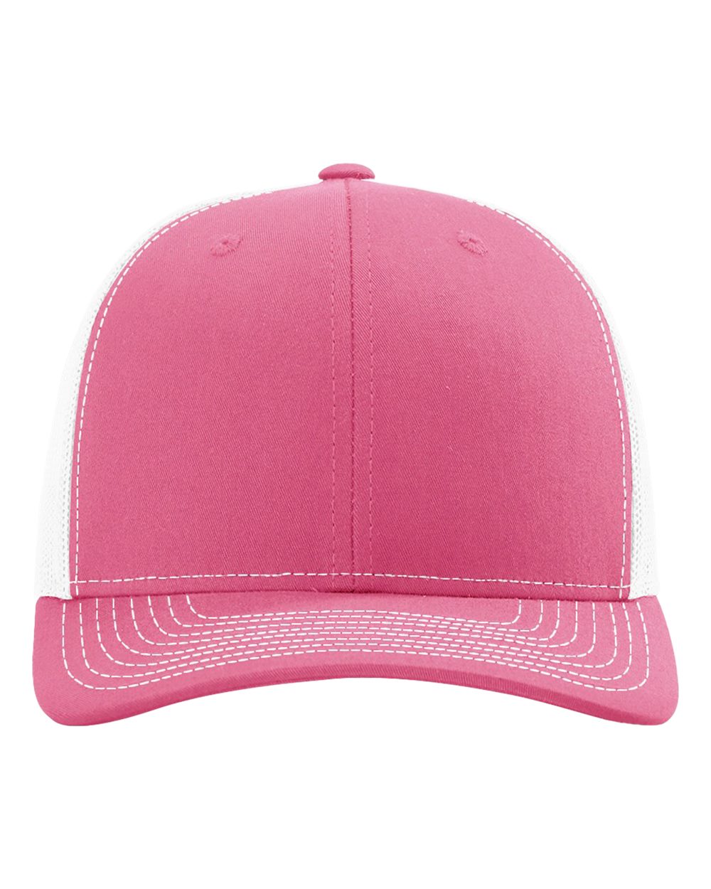 Snapback Trucker Cap - Front - B18095310 - Hot Pink/ White