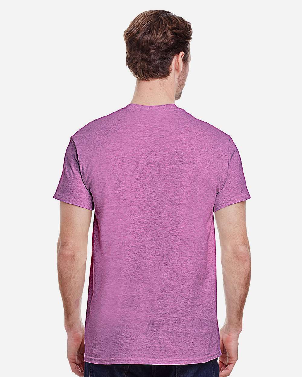 Heavy Cotton™ T-Shirt - OnModelBack - B00060603 - Heather Radiant Orchid