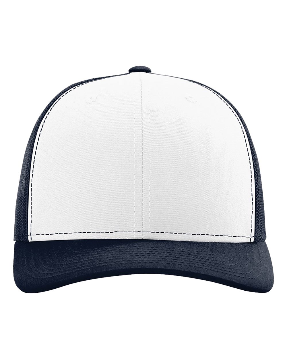 Snapback Trucker Cap - Front - B18095670 - White/ Navy