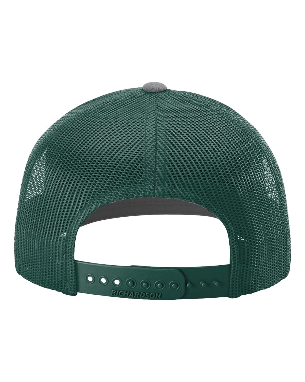 Snapback Trucker Cap - Back - B18095220 - Heather Grey/ Dark Green