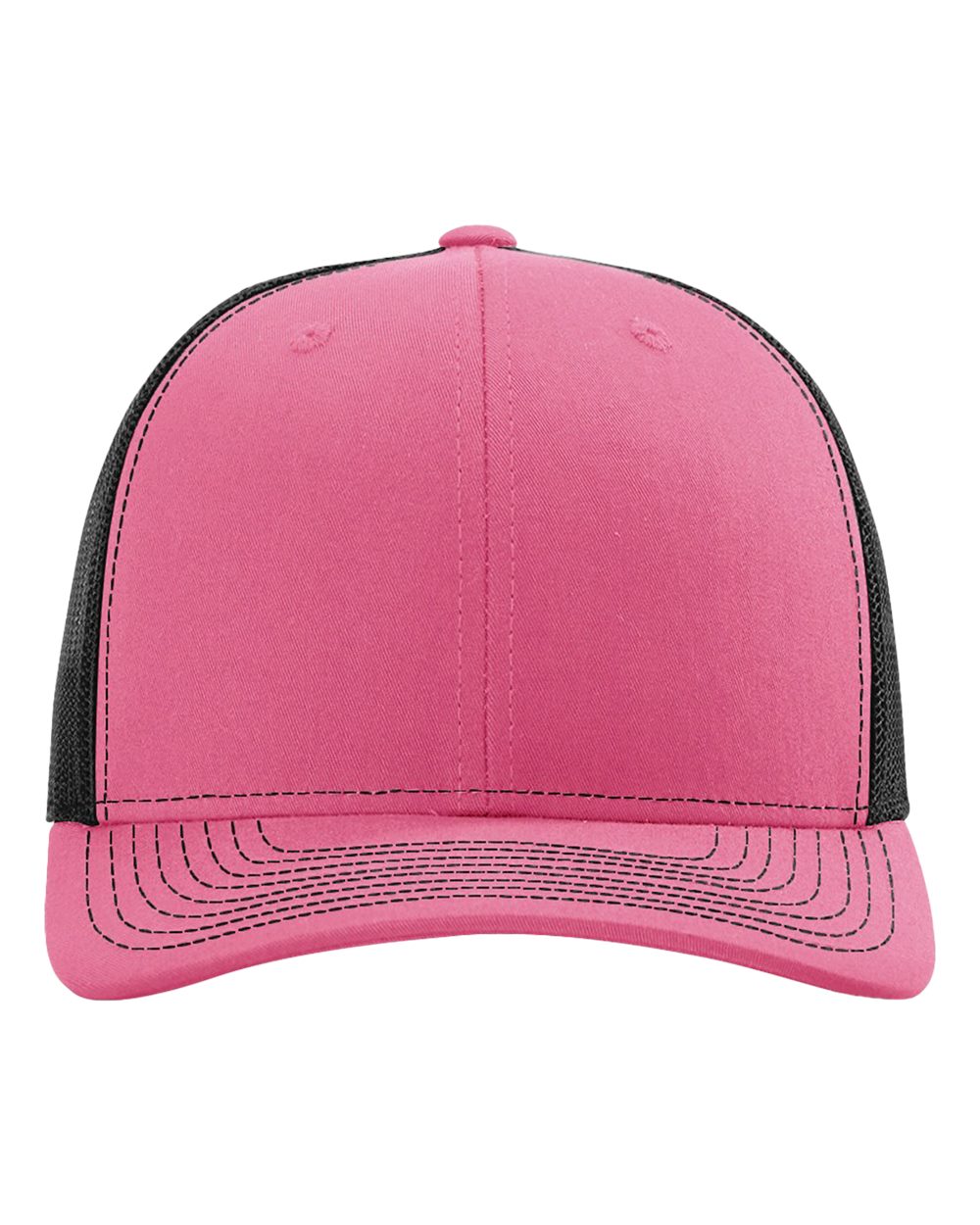 Snapback Trucker Cap - Front - B18095300 - Hot Pink/ Black