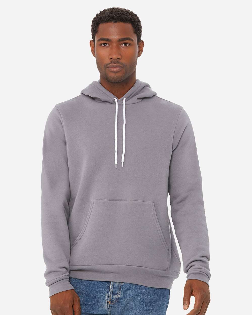 Sponge Fleece Hoodie - OnModelFront - B86306852 - Storm