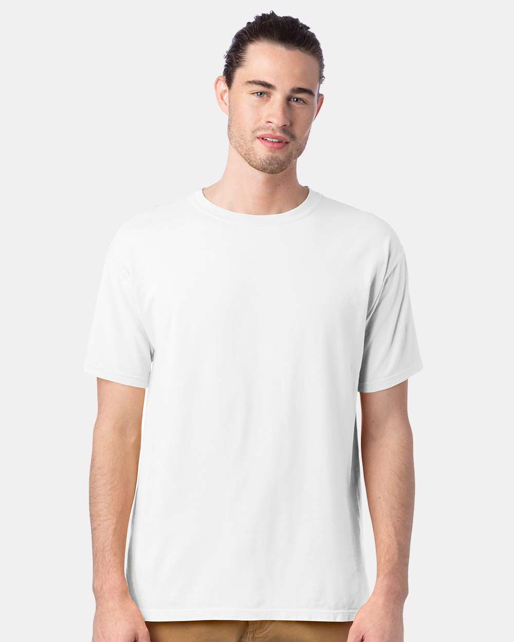 Garment-Dyed T-Shirt - OnModelFront - B35100003 - White