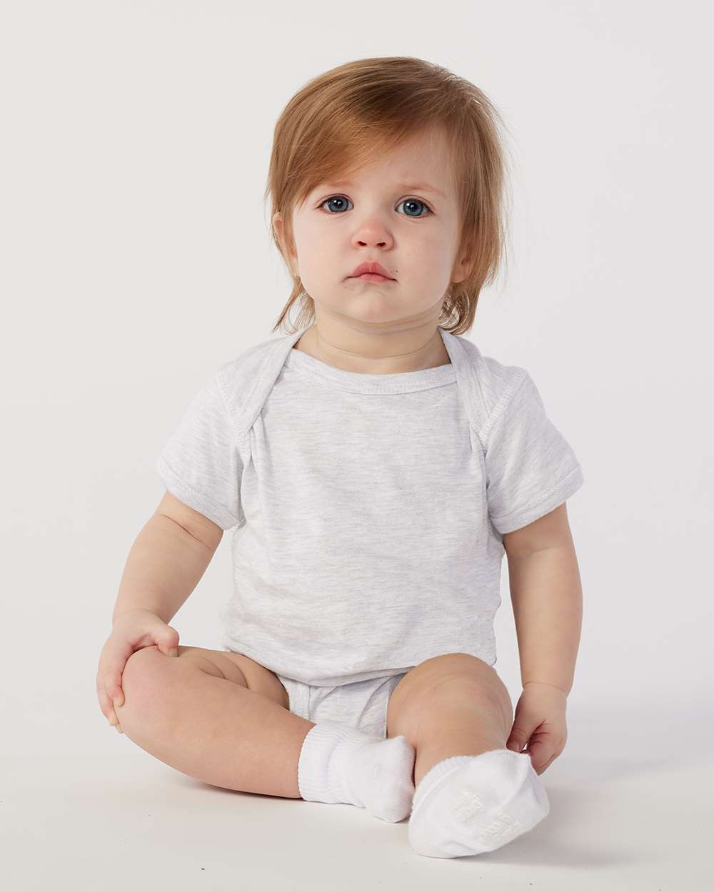 Infant Fine Jersey Bodysuit - OnModelFront - B33438021 - Ash