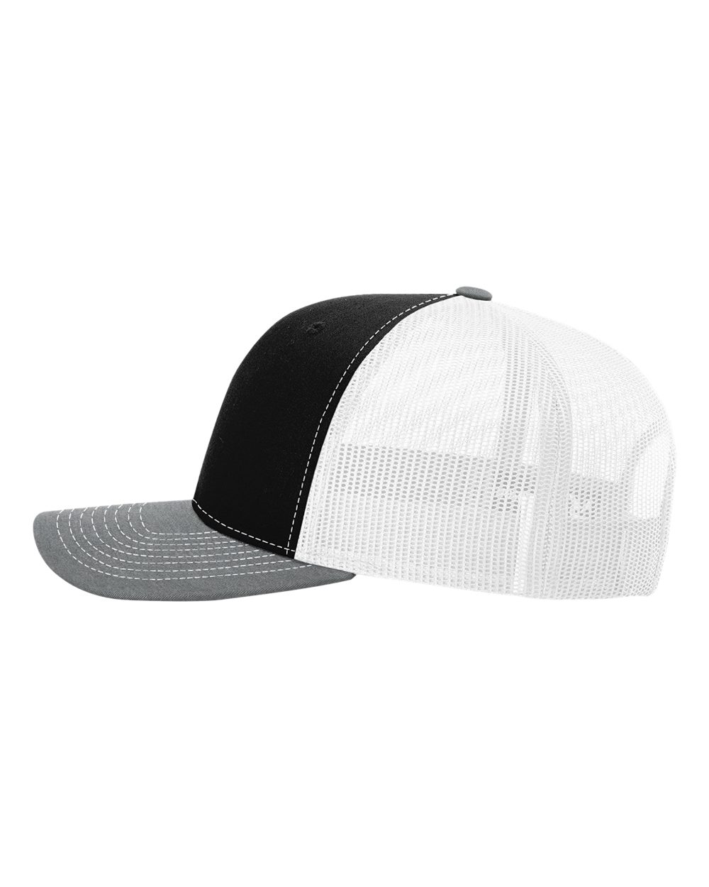 Snapback Trucker Cap - DirectSide - B18095320 - Black/ White/ Heather Grey