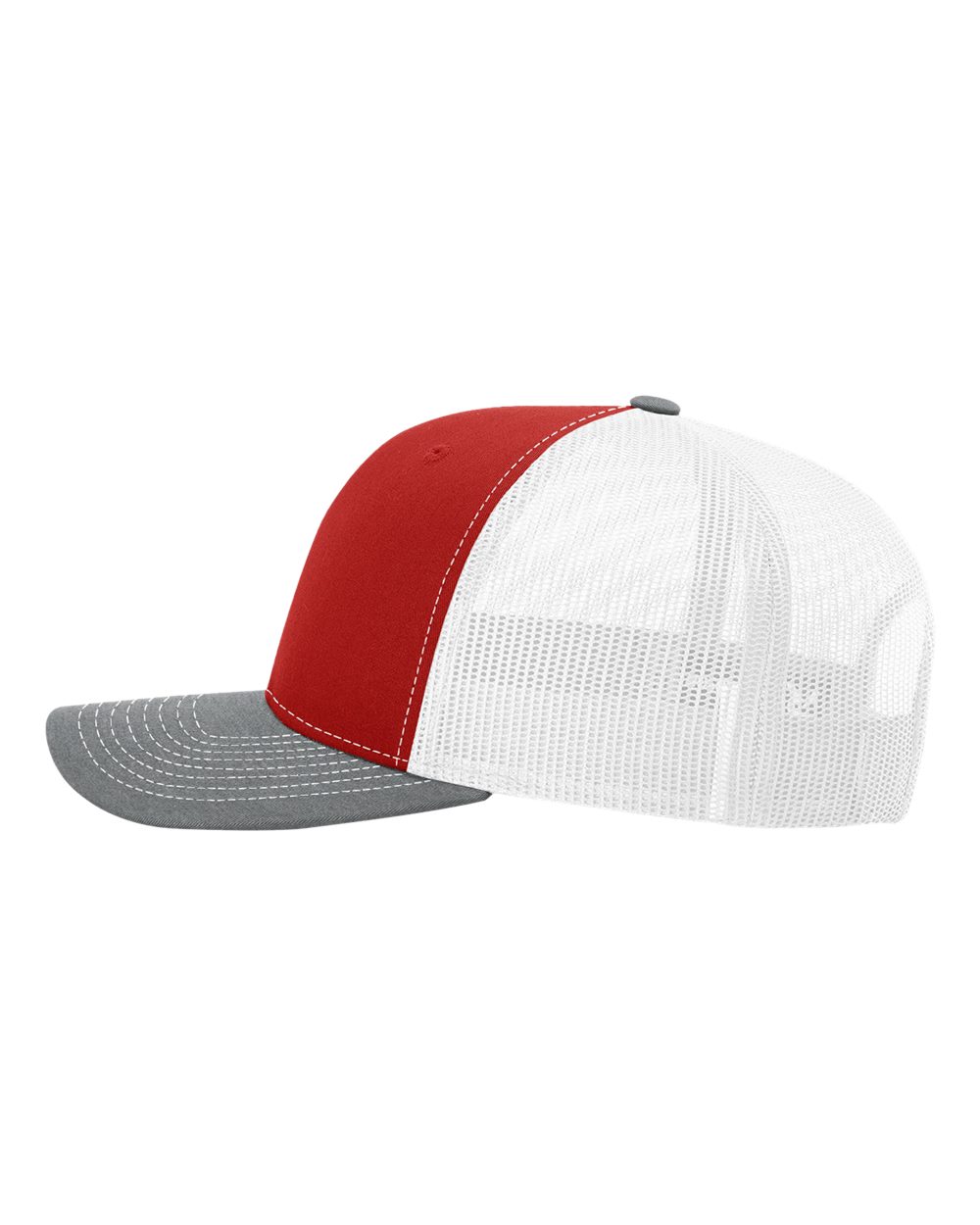 Snapback Trucker Cap - DirectSide - B18095420 - Red/ White/ Heather Grey