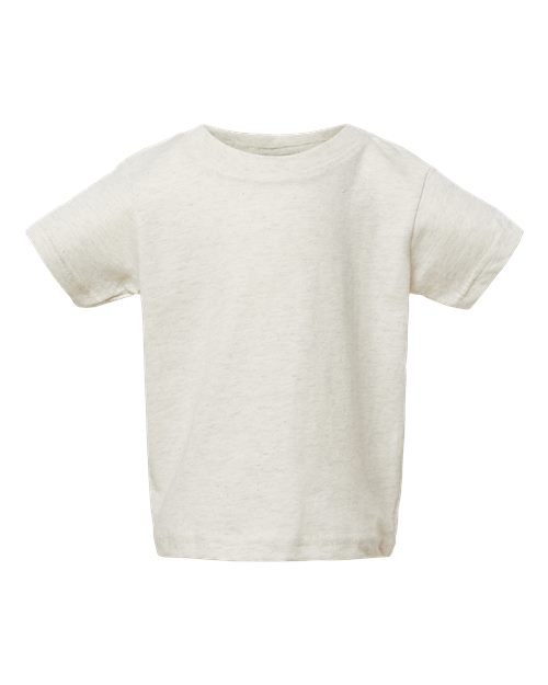 Infant Fine Jersey Tee - Front - B32138242 - Natural Heather