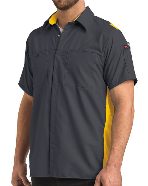 Men's Tall Performance Plus Short Sleeve Shirt with Oilblok Technology - styleImage