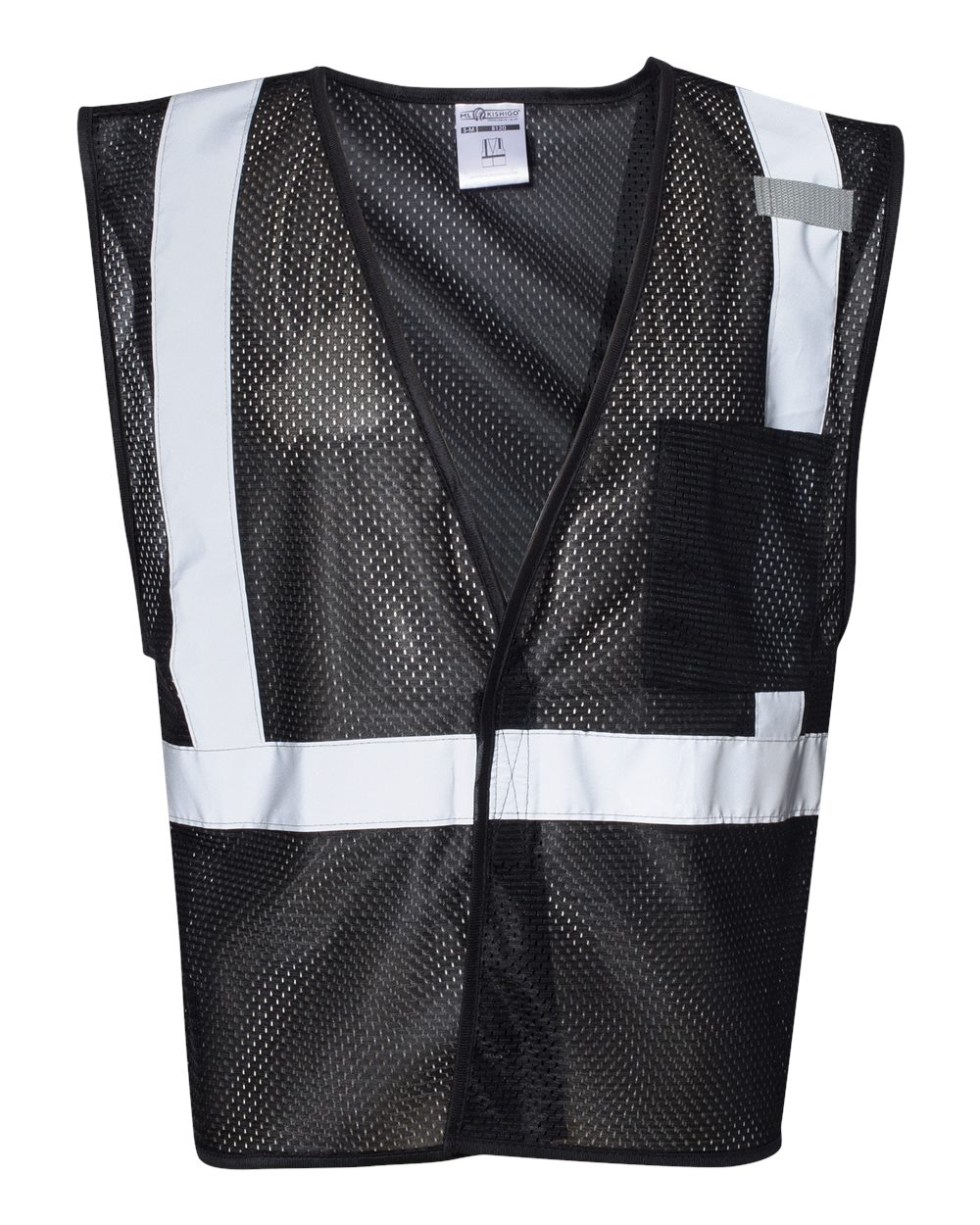 131-EV Series® Enhanced Visibility Non-ANSI Vest - Front - B68829503 - Black - B120