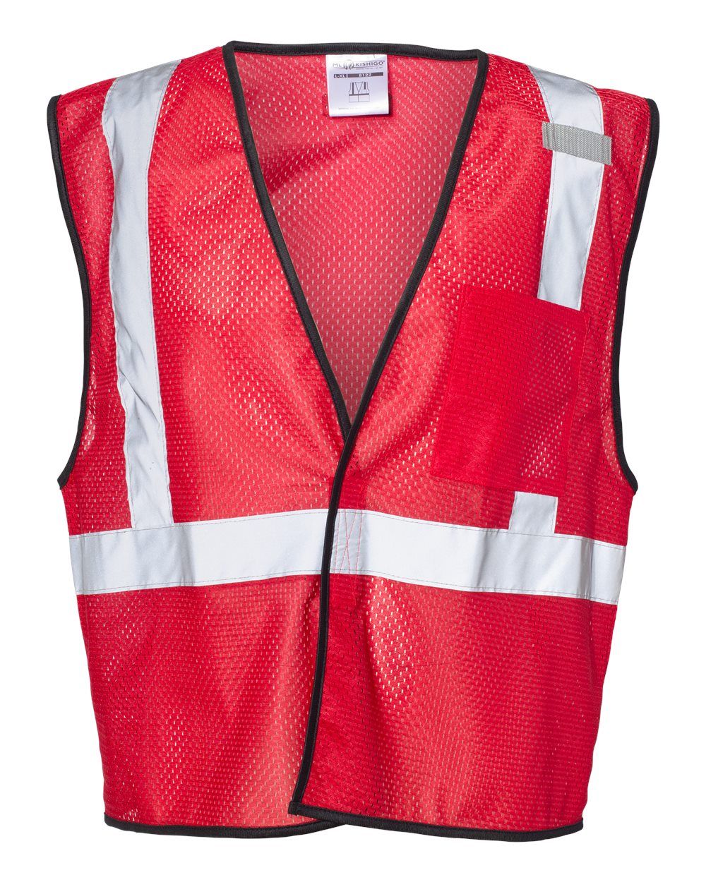 131-EV Series® Enhanced Visibility Non-ANSI Vest - Front - B68829703 - Red - B122