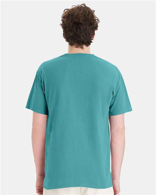 Unisex Garment-Dyed Pocket T-Shirt - OnModelBack - B35200116 - Spanish Moss