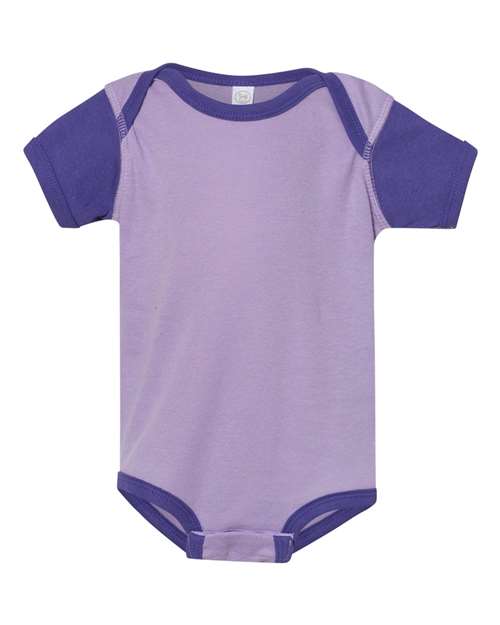 Infant Baby Rib Bodysuit - Front - B30238463 - Lavender/ Purple