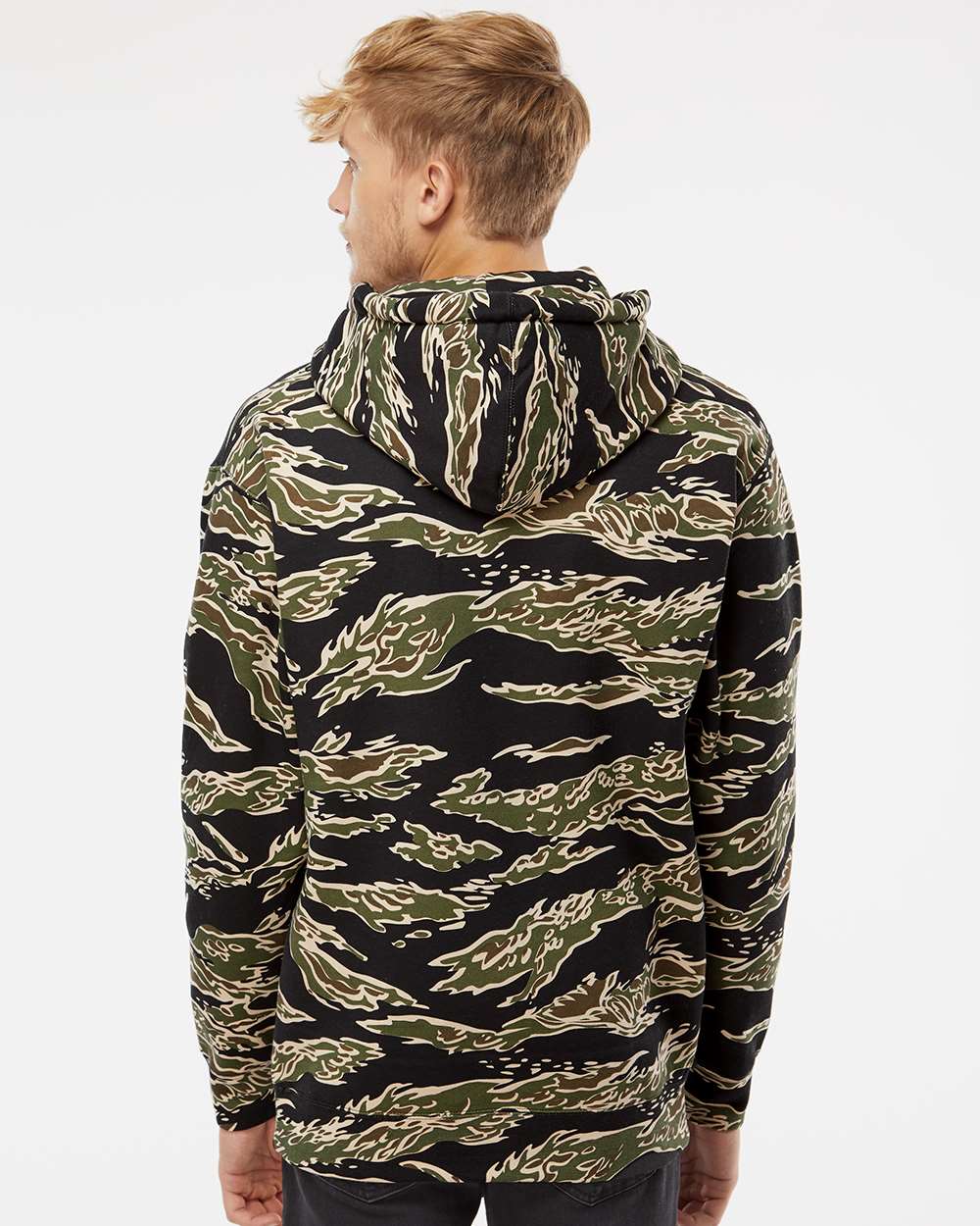Heavyweight Hooded Sweatshirt - OnModelBack - B22276993 - Tiger Camo