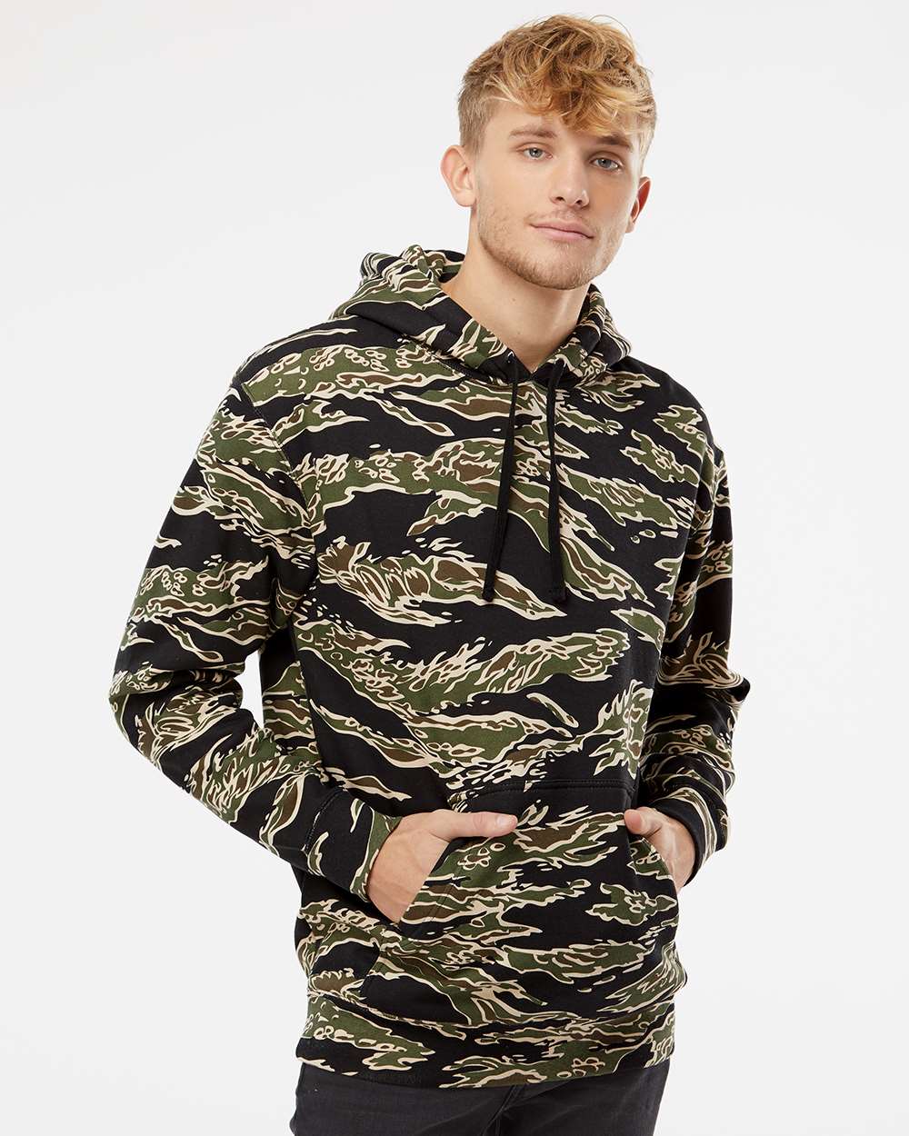 Heavyweight Hooded Sweatshirt - OnModelFront - B22276993 - Tiger Camo