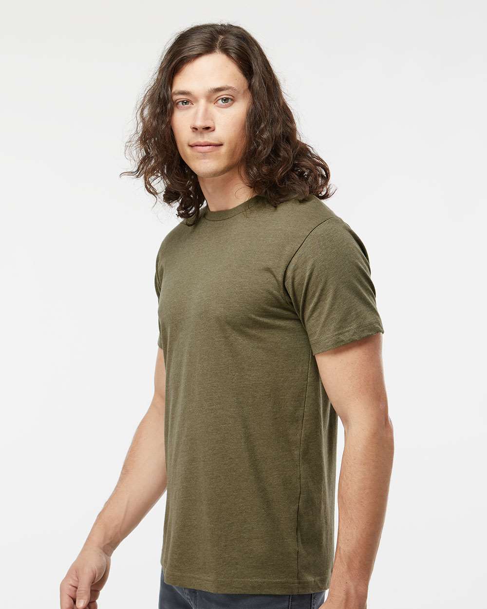 Fine Jersey Tee - OnModelSide - B00638863 - Vintage Military Green