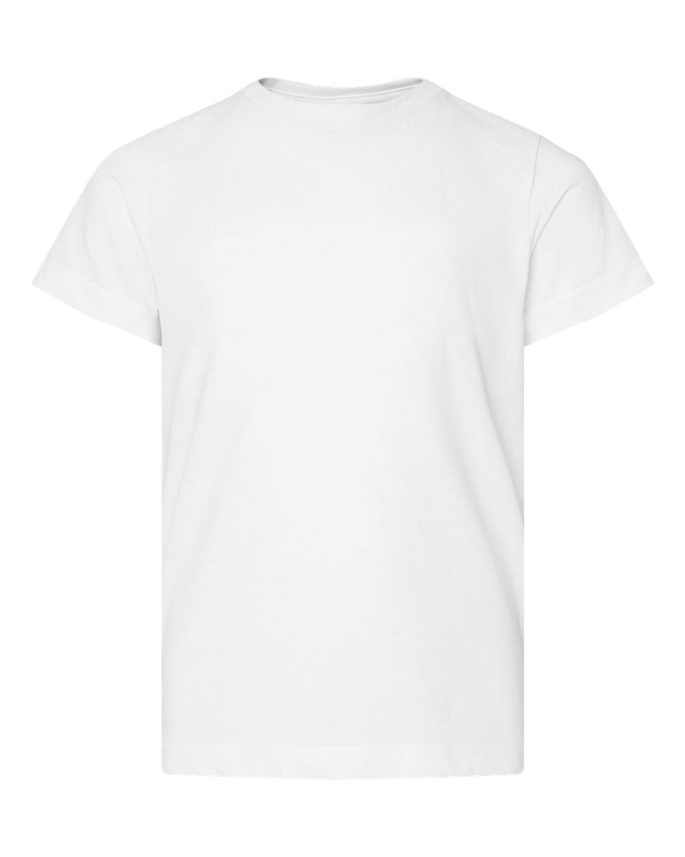 Youth Fine Jersey Tee - Front - B38038012 - Blended White