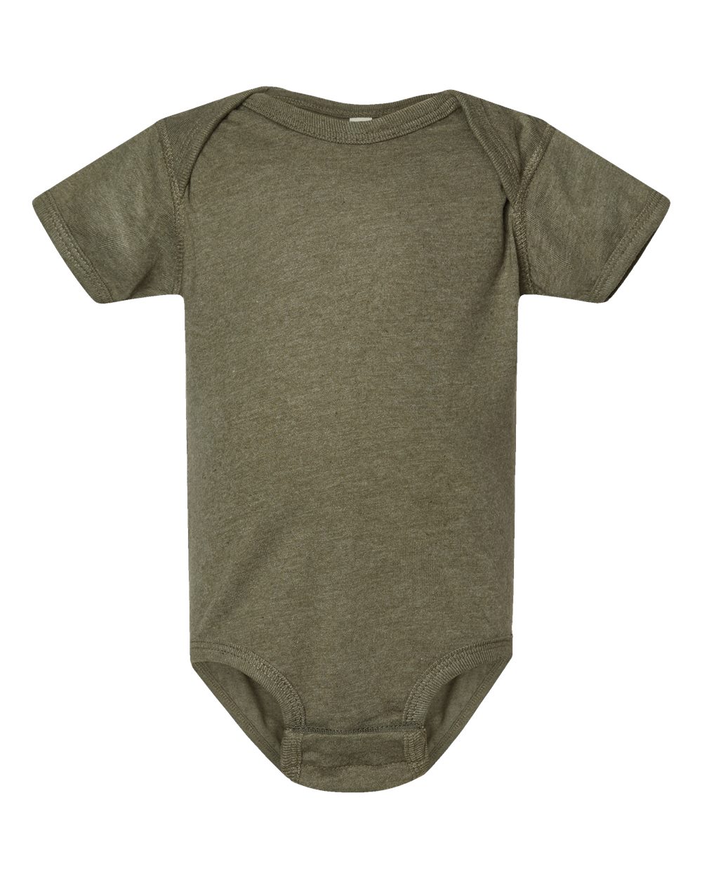 Infant Fine Jersey Bodysuit - Front - B33438641 - Vintage Military Green