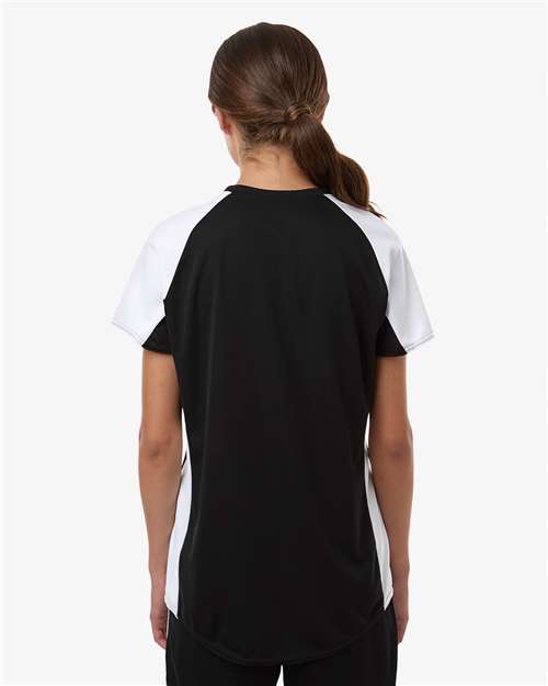 Women's Cutter Jersey - OnModelBack - B97134003 - Black/ White