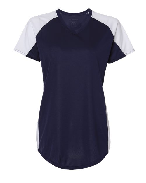 Women's Cutter Jersey - Front - B97134143 - Navy/ White